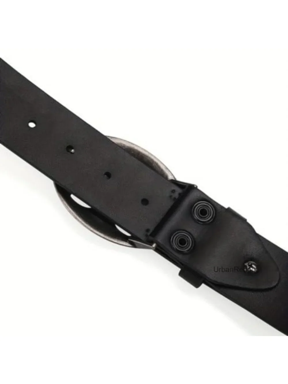 Vintage Skeleton Buckle Belt PU Leather Y2K Punk Western